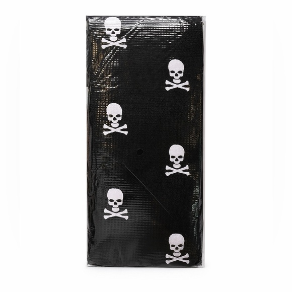 Black Skull Knee High Socks Goth Alt Grunge Y2K Punk Harajuku - Picture 6 of 6